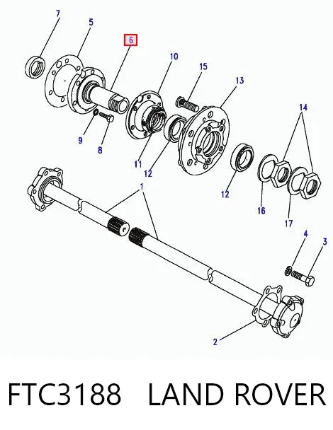 Цапфа - поворотний кулак задній FTC3188 Land Rover