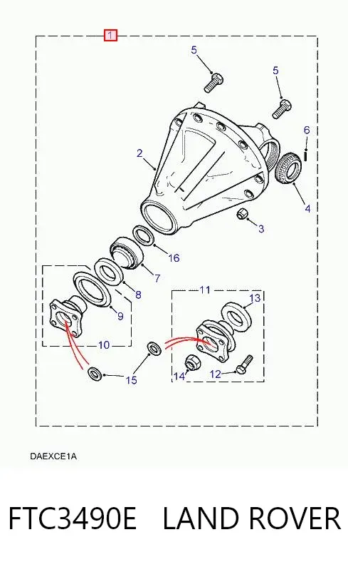 Редуктор передній FTC3490E Land Rover