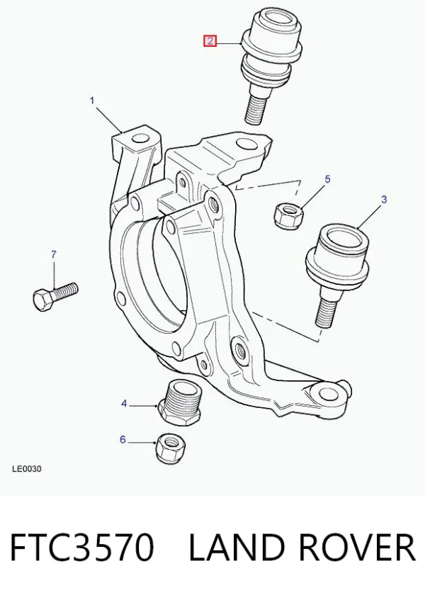 Кульова опора, верхня FTC3570 Land Rover