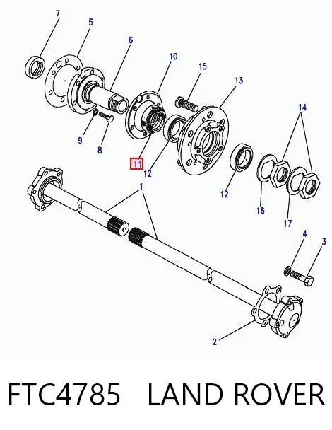 Сальник передньої маточини, внутрішній FTC4785 Land Rover