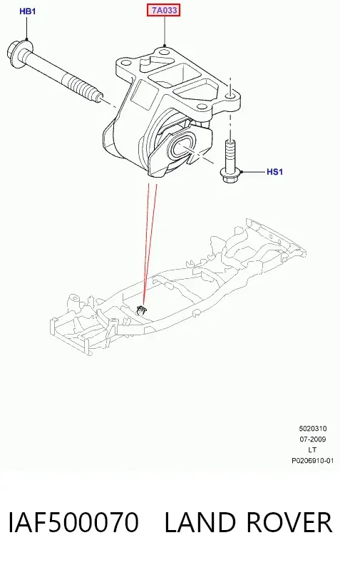 Подушка коробки передач IAF500070 Land Rover