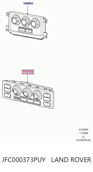 Блок управління кондиціонером JFC000373PUY Land Rover