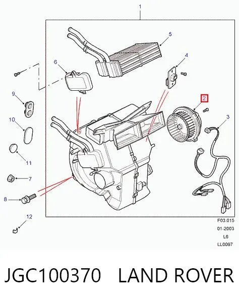 Вентилятора пічки Land Rover Freelander I