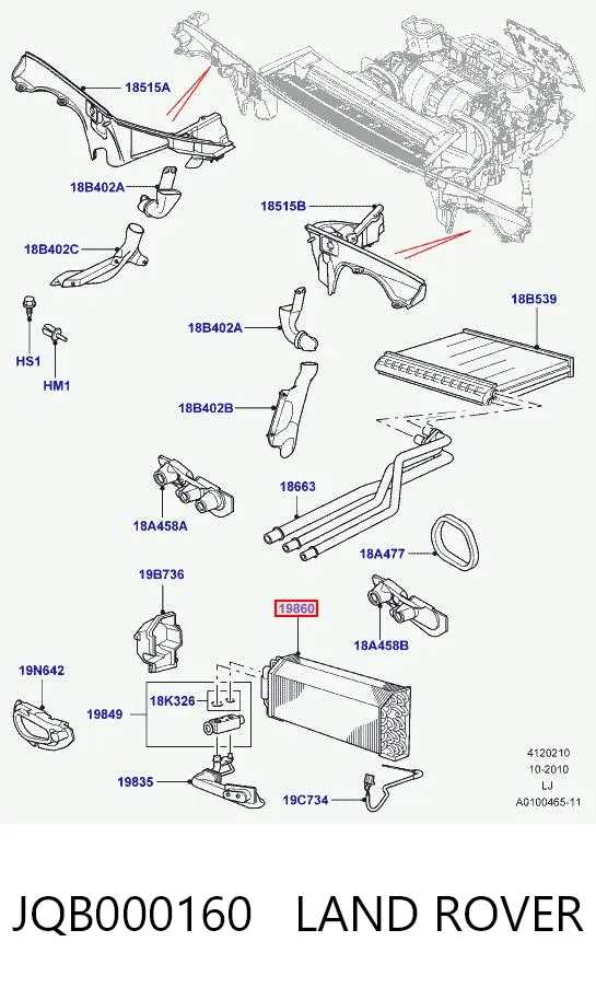 Випаровувач кондиціонера Land Rover Range Rover III
