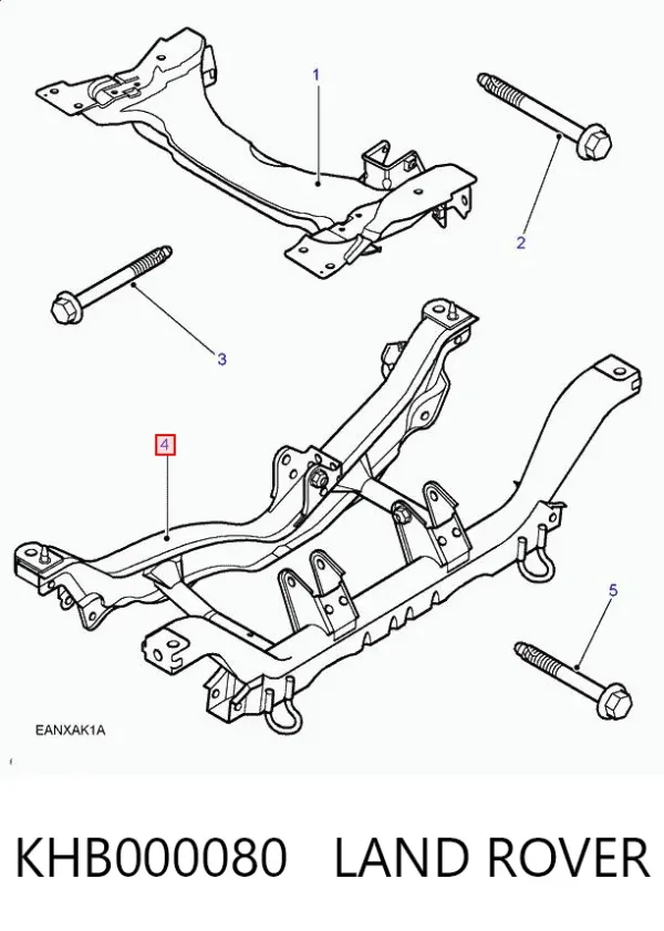 Балка задня KHB000080 Land Rover