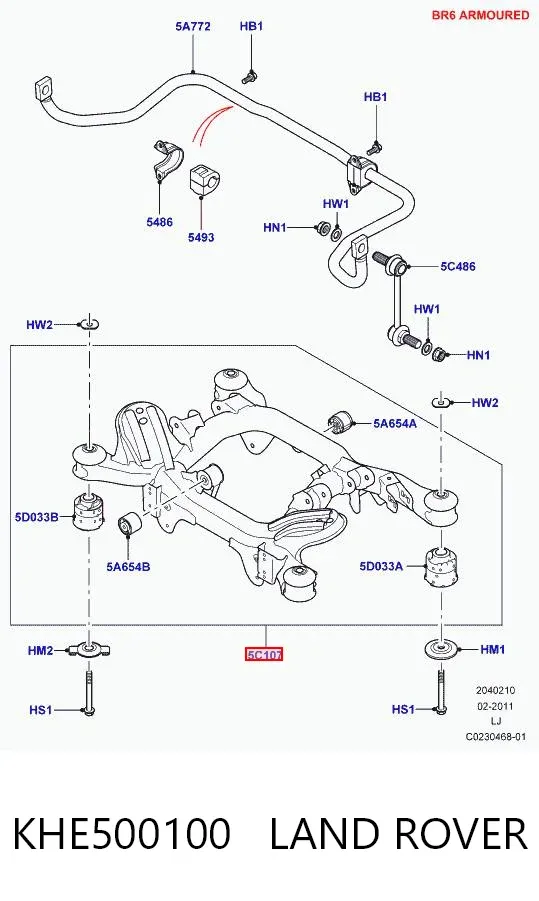 Балка задня Land Rover Range Rover III