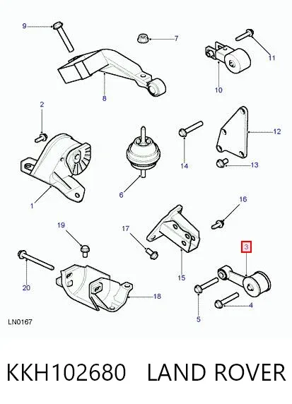 Подушка (опора) двигуна, нижня 54135 Gros