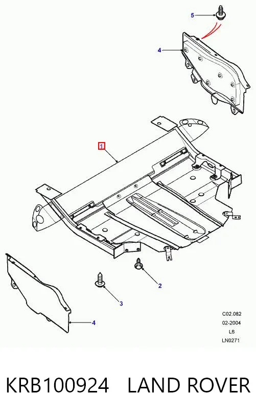 Задній бампер KRB100924 Land Rover