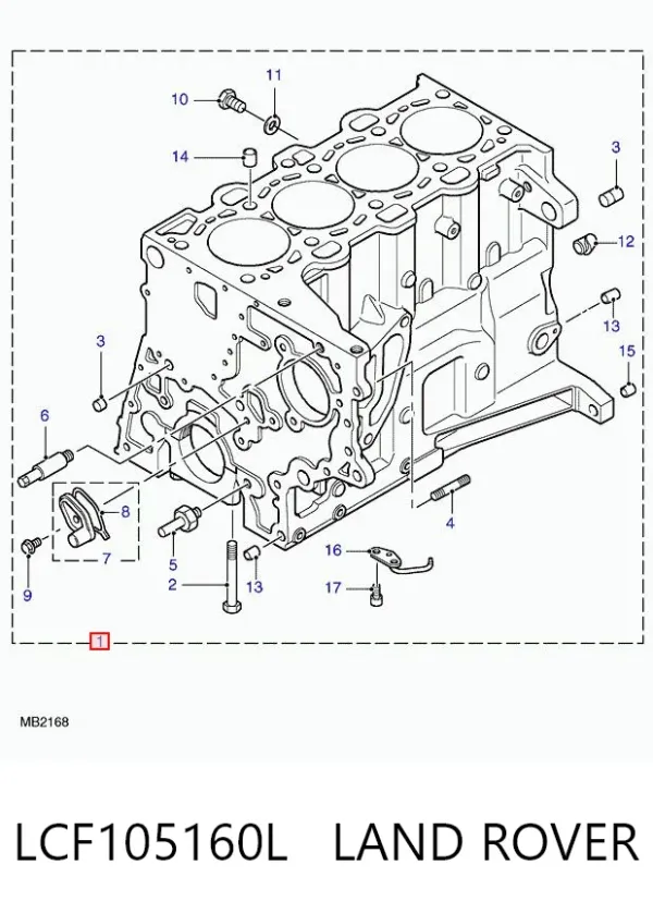 Блок циліндрів двигуна LCF105160L Land Rover