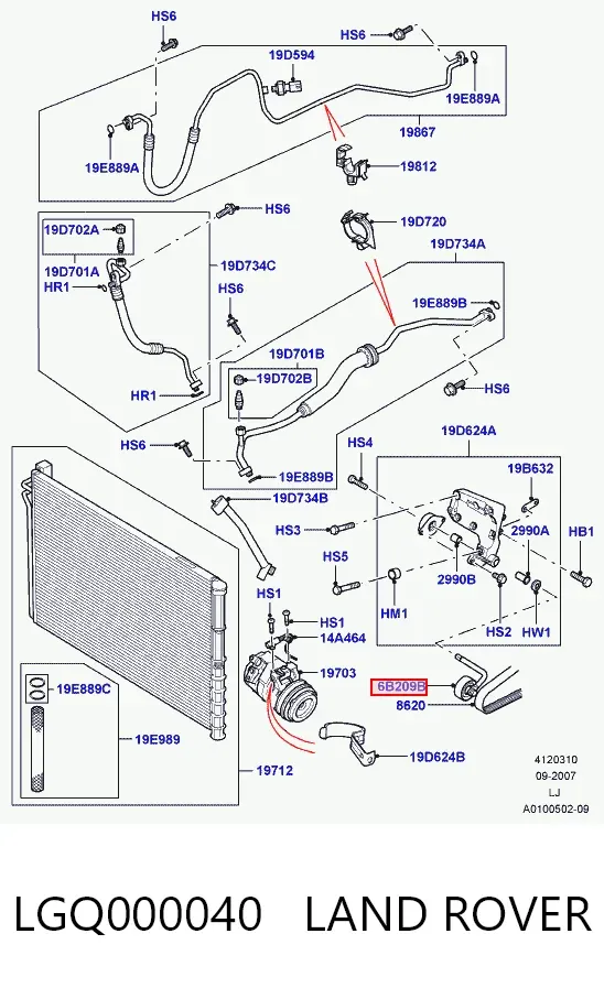 Натяжний ролик LGQ000040 Land Rover