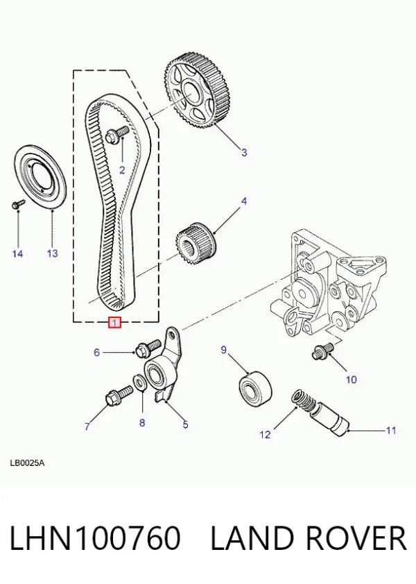 Ремінь ГРМ LHN100760 Land Rover