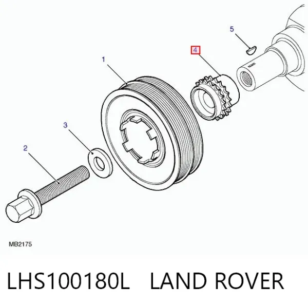Зірка-шестерня приводу коленвалу двигуна LHS100180L Land Rover