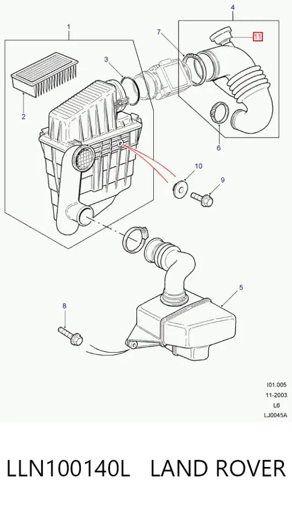 Масловіддільник LLN100140L Land Rover