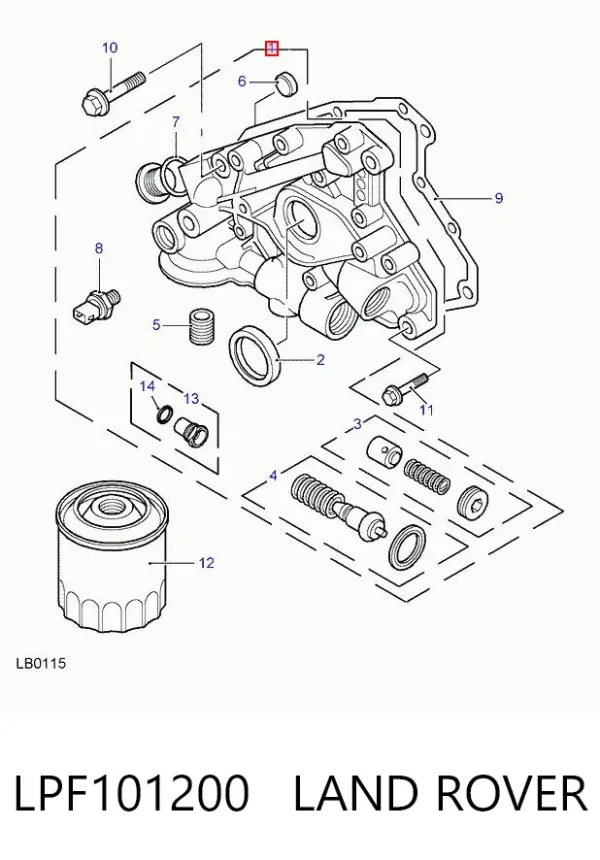 Масляний насос LPF101200 Land Rover