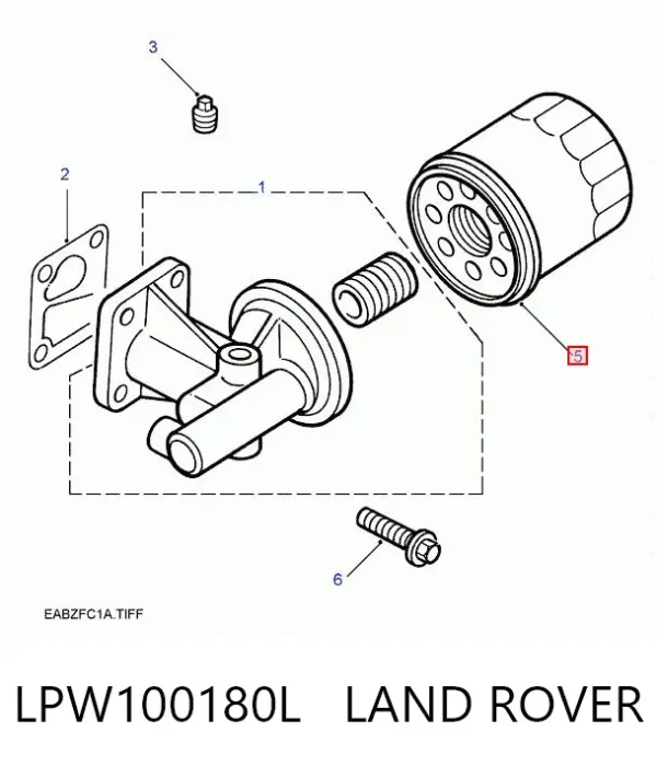 Масляний фільтр LPW100180L Land Rover