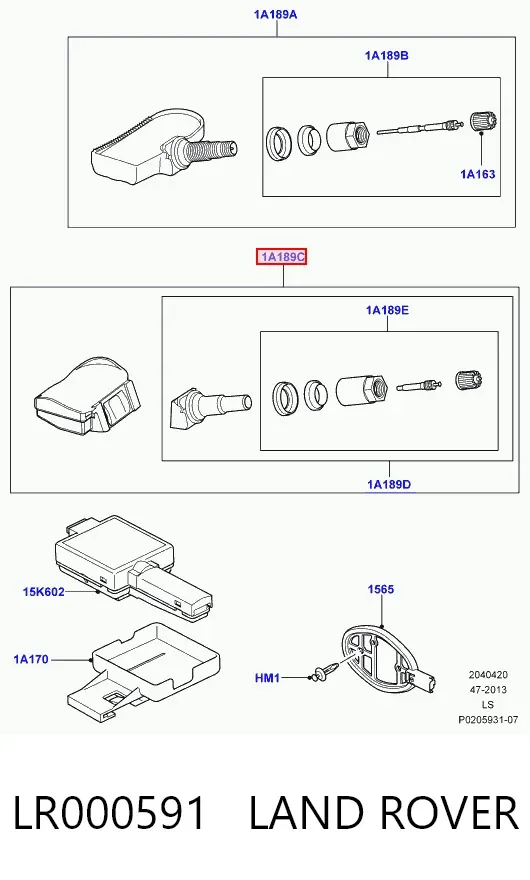 Датчик тиску в шинах LR000591 Land Rover