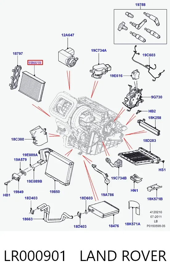 Фільтр салону LR000901 Land Rover