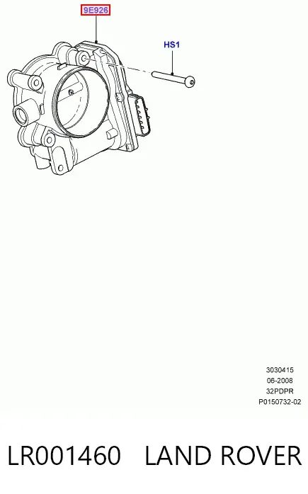 Дросільна заслінка LR001460 Land Rover