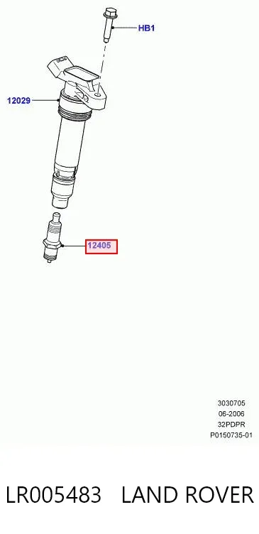 Свічки запалювання LR005483 Land Rover