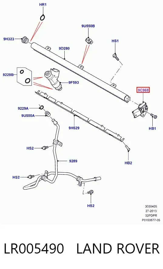 Датчик тиску наддуву (датчик нагнітання повітря в турбіну) LR005490 Land Rover