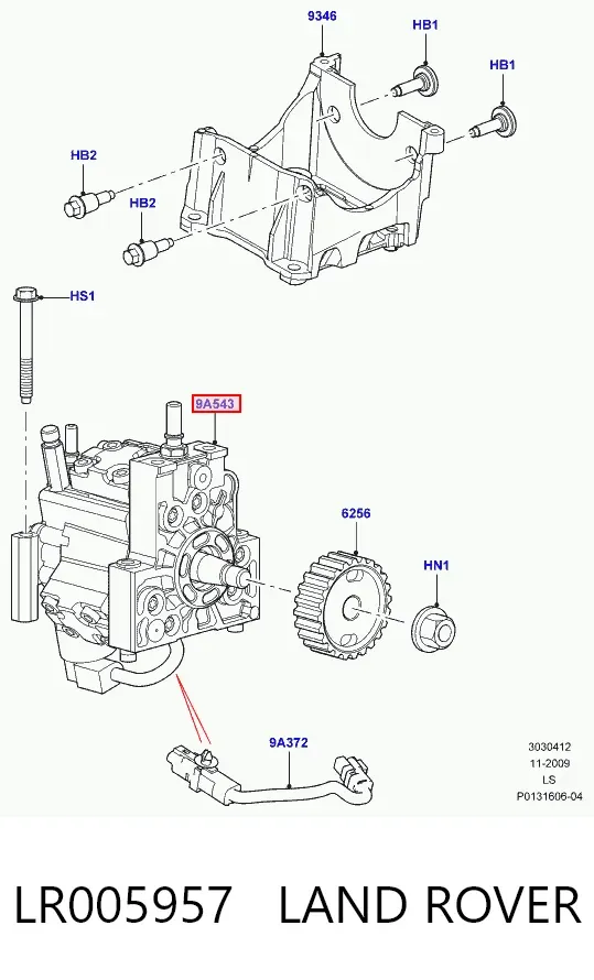 Паливний насос високого тиску LR005957 Land Rover