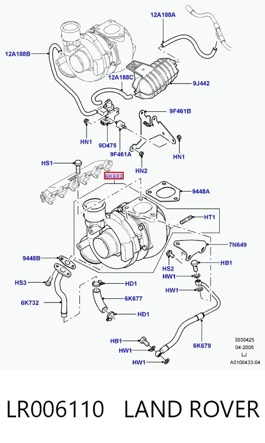Турбіна LR006110 Land Rover