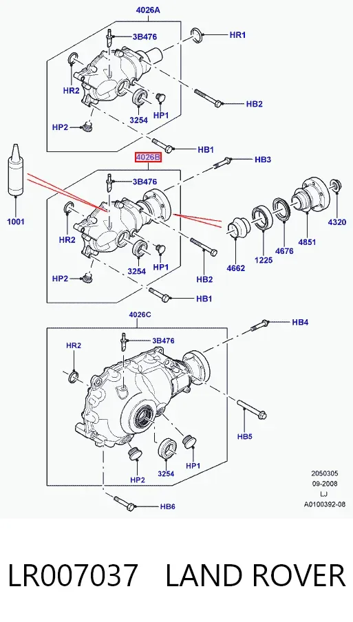 Редуктор передній LR007037 Land Rover