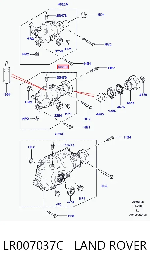 Редуктор передній LR007037C Land Rover