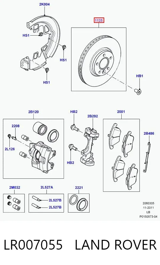 Гальмівні диски передні LR007055 Land Rover