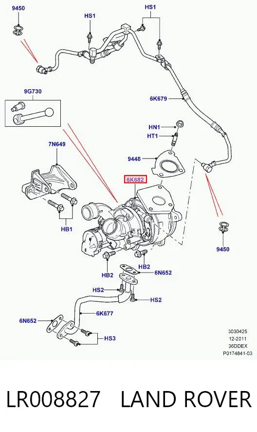 Турбіна LR008827 Land Rover