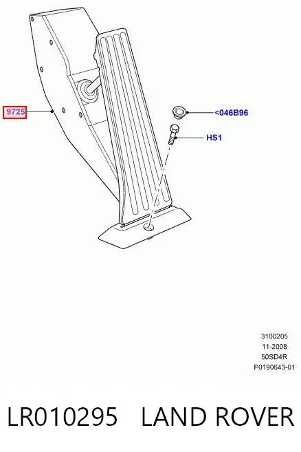 Педаль газу Land Rover Range Rover III
