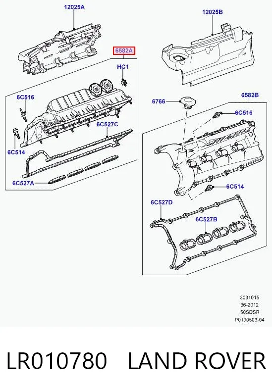 Кришка клапанна, права LR010780 Land Rover