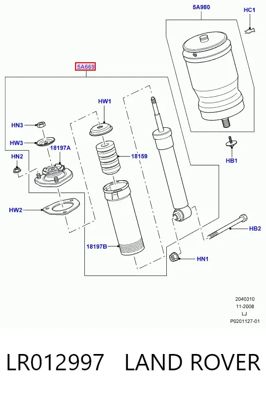 Амортизатор задній, лівий 30513041 AND