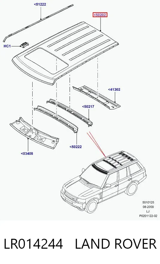 Дах LR014244 Land Rover