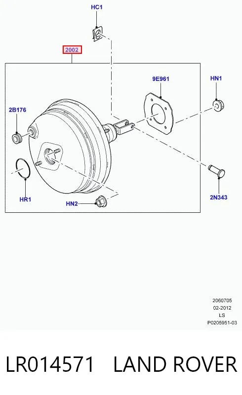 Підсилювач гальм LR014571 Land Rover