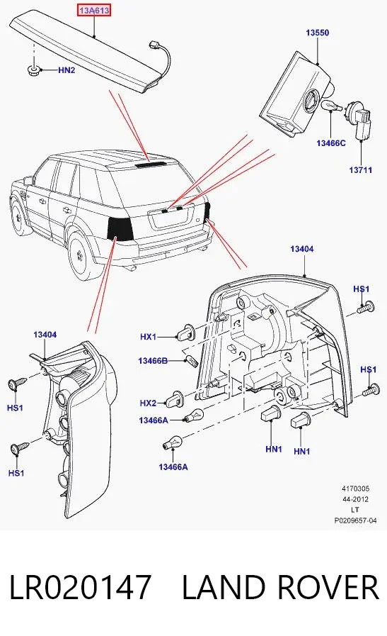 Задній стоп LR020147 Land Rover