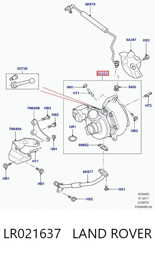 Турбіна LR021637 Land Rover