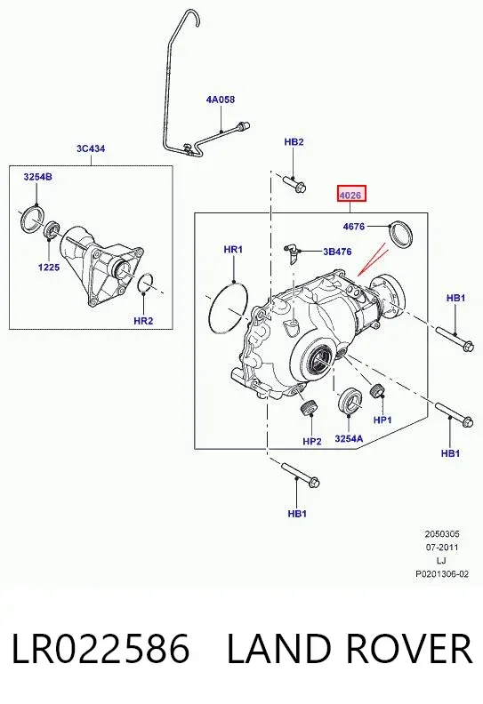 Міст передній в зборі LR022586 Land Rover