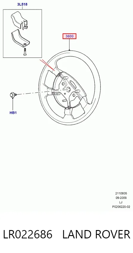 Кермо QTB501590PVA Rover