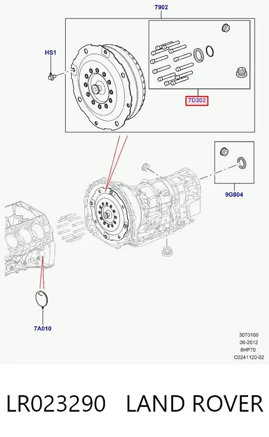 Ремкомплект гідроблоку АКПП LR023290 Land Rover