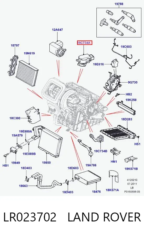Датчик температури салону LR023702 Land Rover