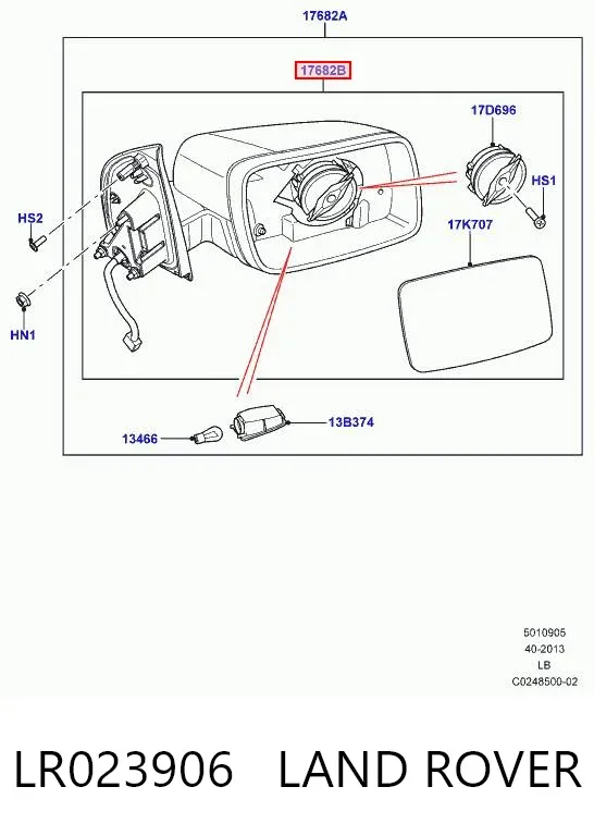 Дзеркало праве LR023906 Land Rover