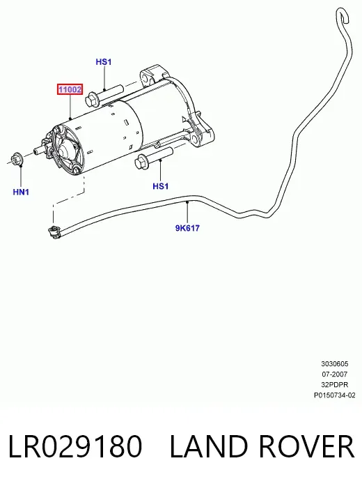 Стартер LR029180 Land Rover