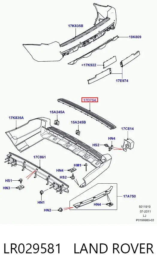  LR029581 Land Rover