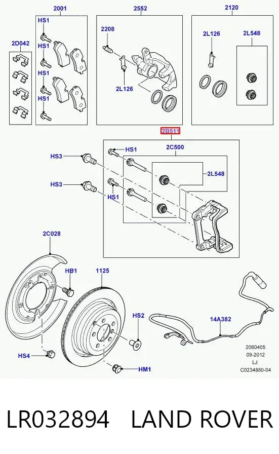Скоба супорту переднього LR032894 Land Rover