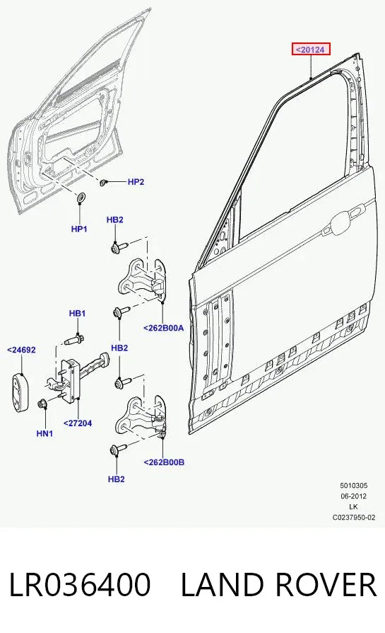 Двері передні ліві Land Rover Range Rover IV