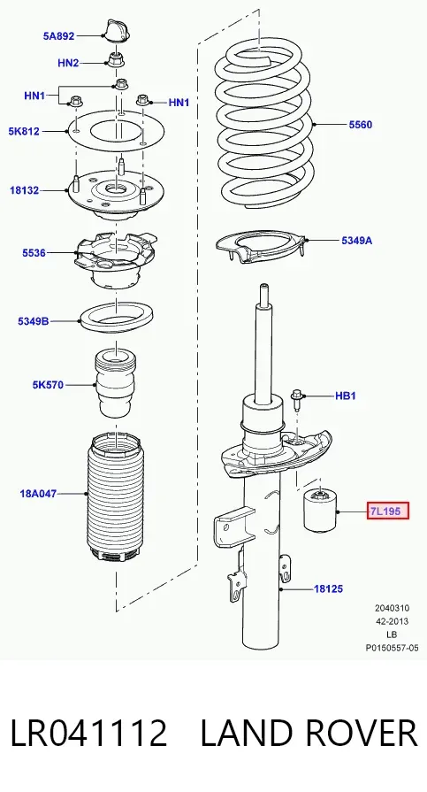 Амортизатор задній LR041112 Land Rover