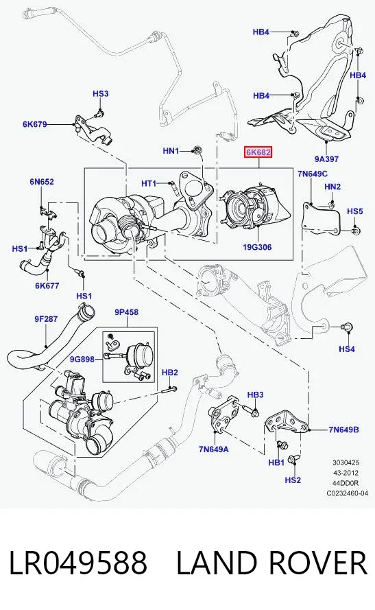 Турбіна LR049588 Land Rover