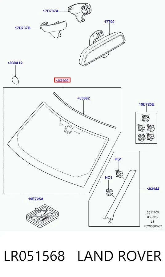 Лобове скло AB61899A Pilkington