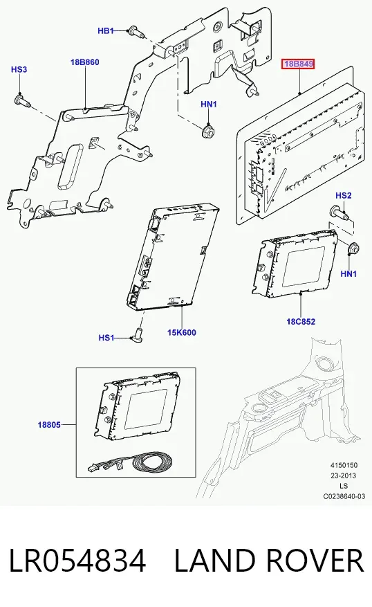 Підсилювач звуку аудіосистеми LR054834 Land Rover